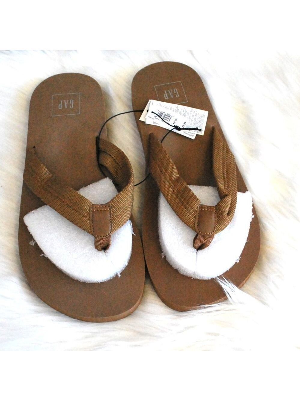 GAP Brown Rubber | Canvas Strap Flip Flops NWT 11/12